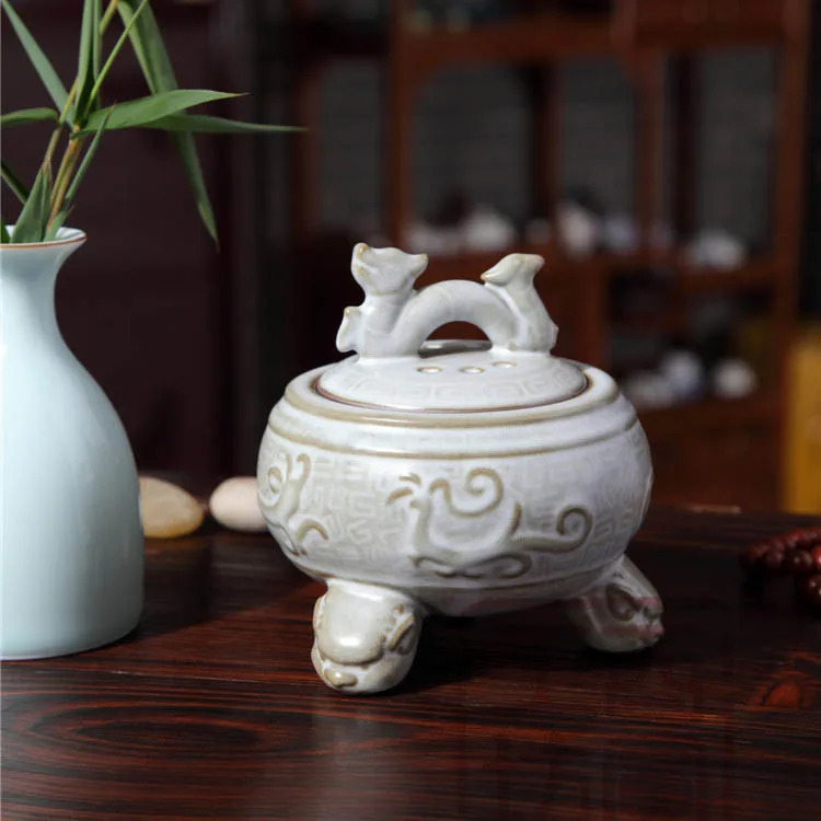 

Electric Oil Incense Burner Ceramic Powder Vintage Incence Burner Box Room Fragrance Wierrook Brander Buddhist Supplies EF50XL