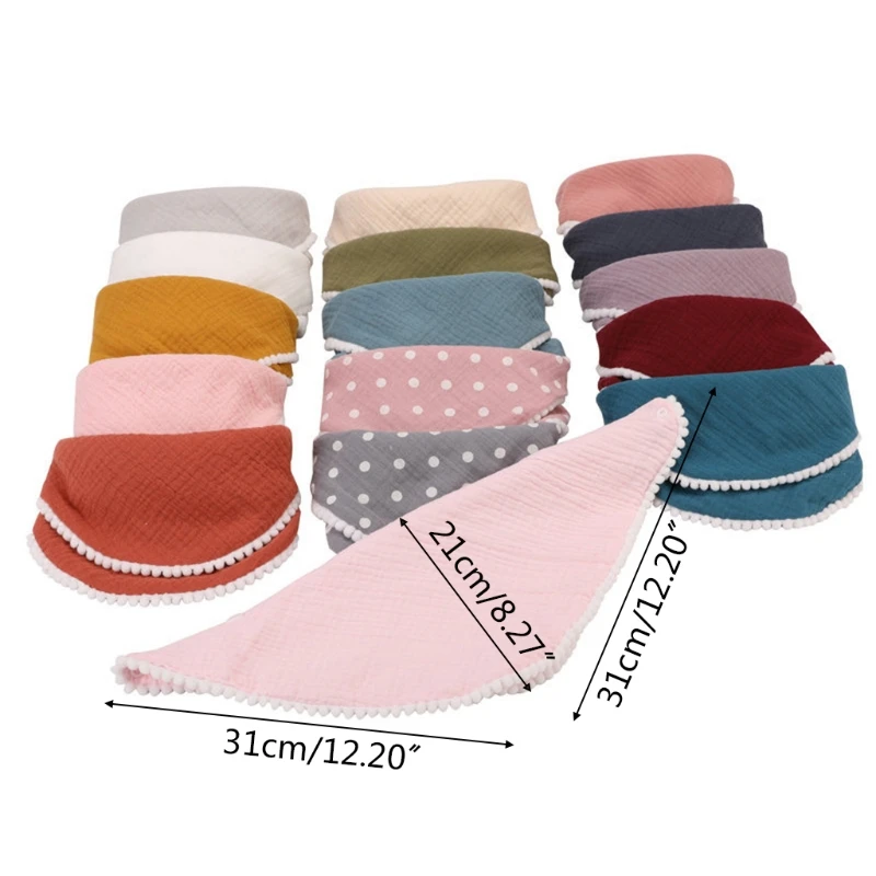 

Baby Feeding Bibs Soft Gauze Saliva Towel Toddler Scarf Newborn Burp Cloth Bandana Gifts