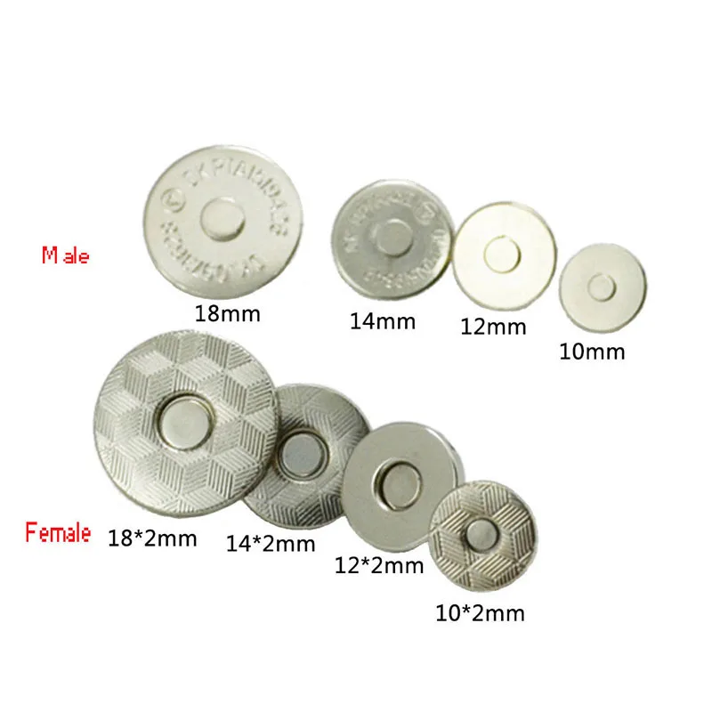 Сверхтонкие 100 комплектов 18 мм золотистые бронзовые магнитные защелки для