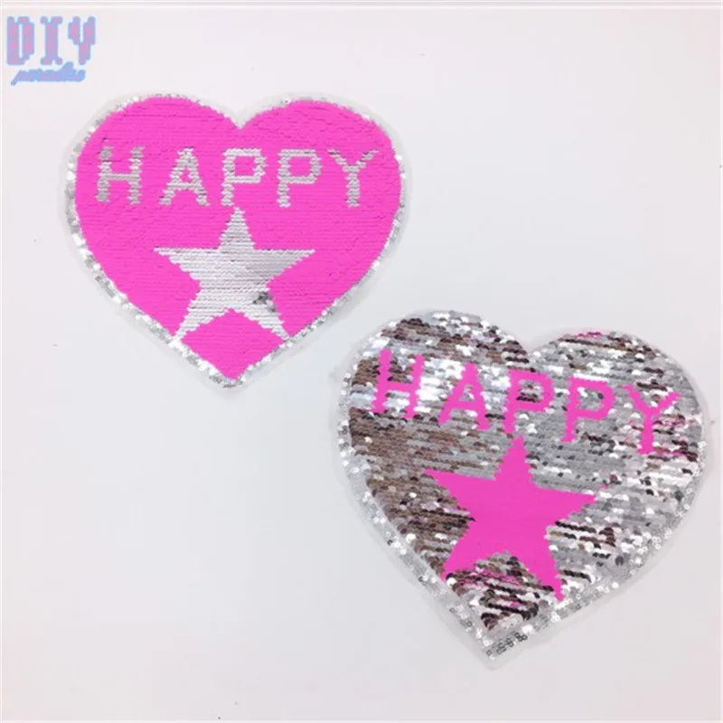 10 шт. двухсторонние нашивки с блестками пришитые для одежды детская футболка