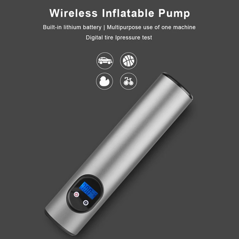 Comprar Compresor De Aire Portátil De 12V Y 120 PSI, Inflador De Neumáticos Manual USB, Bomba Inalámbrica Con Luz LED Digital Para Coche, Bicicleta, RV