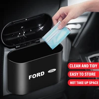 car logo clamshell trash can auto storage case rubbish bin dustbin accessories for ford gt mondeo bronco mustang fiesta focus 2