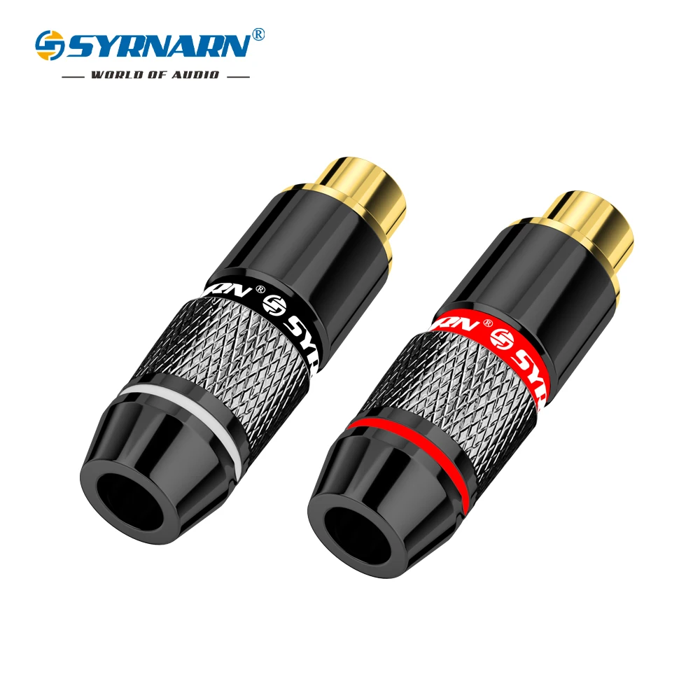 20 шт. Hi-Fi RCA Jack 24 к позолоченные штекерные двойные самоблокирующиеся Разъемы в