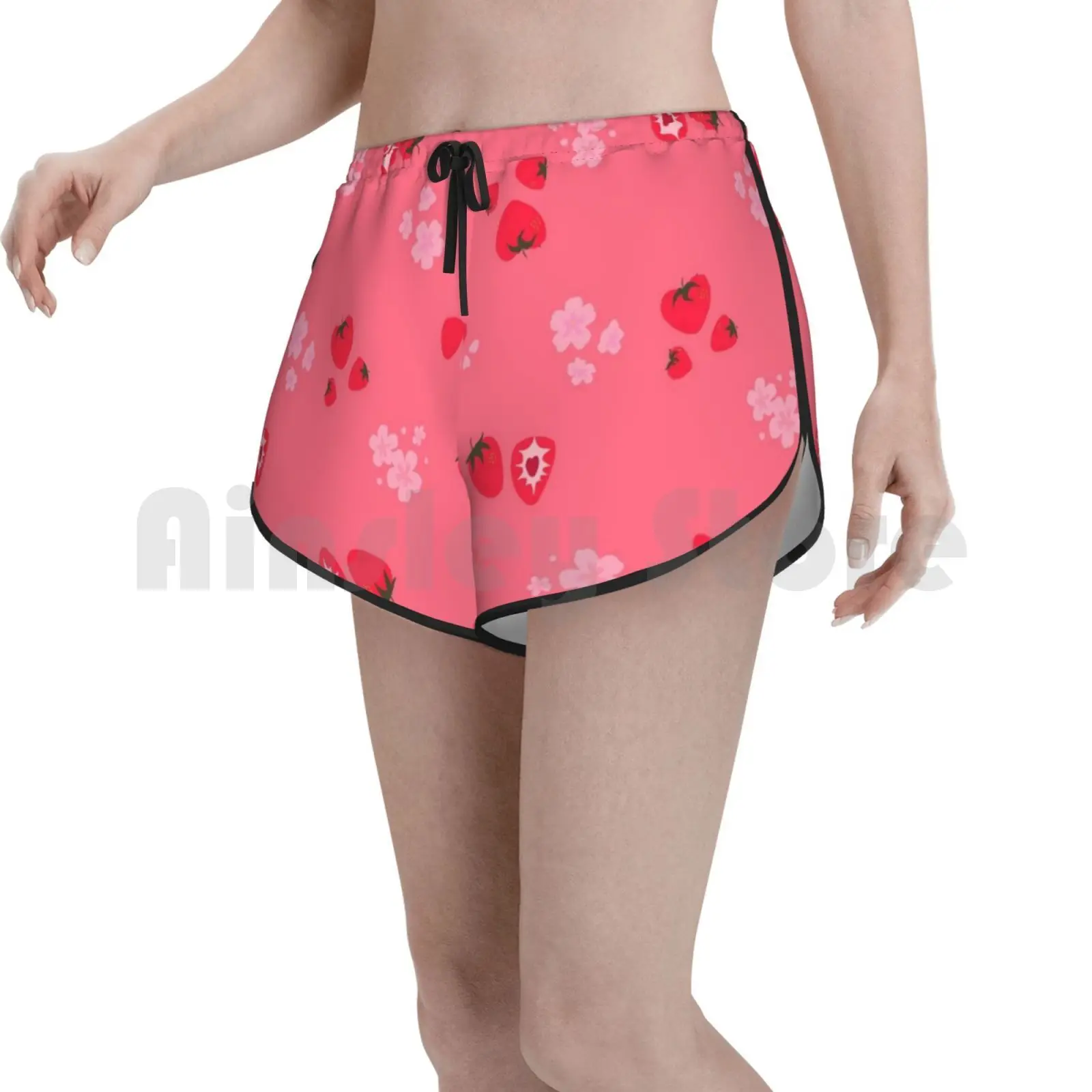

Strawberries And Cherry Blossoms Swim Shorts 773 Beach Shorts Strawberry Strawberries Cherryblossom Cherry