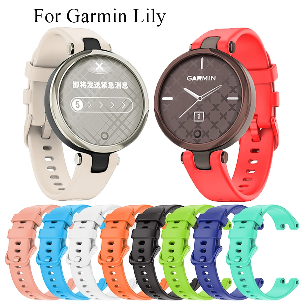

New 14mm Soft Silicone Watchband original Wristband Strap Bracelet for Garmin Lily Smart Watch sport Accessories for Garmin Lily