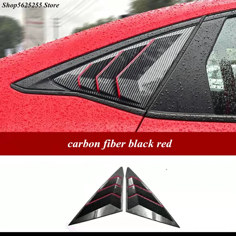 

for Honda Civic 11th Gen 2022 ABS Chrome Rear Window Spoiler Side Cover Tail Triangle Trim Car Accessories