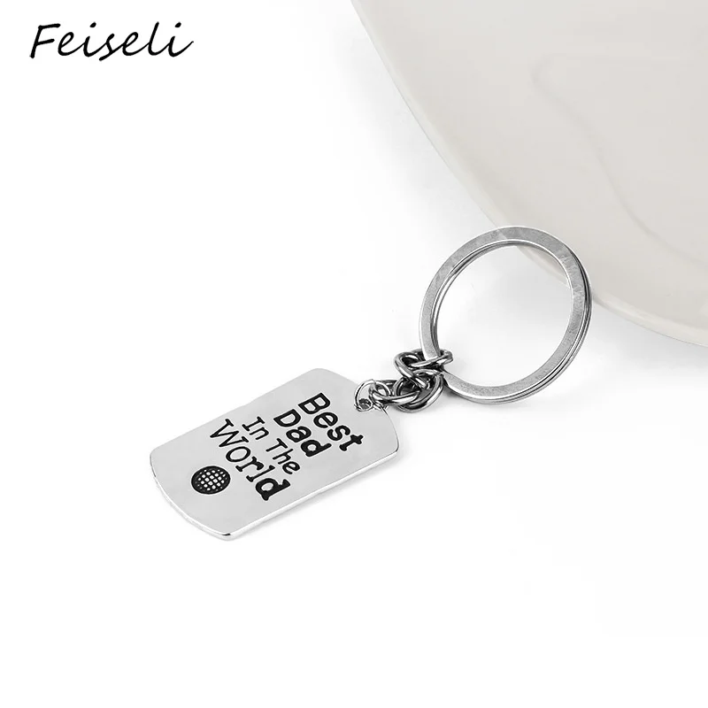 Feiseli креативное Письмо лучший папа мир Отец День брелок для мужчин земной узор