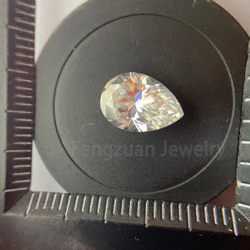 High quality DVVS white pear shape loose moissanites diamond 1ct-6ct 1pcs wholesale prices Certification moissanites for rings