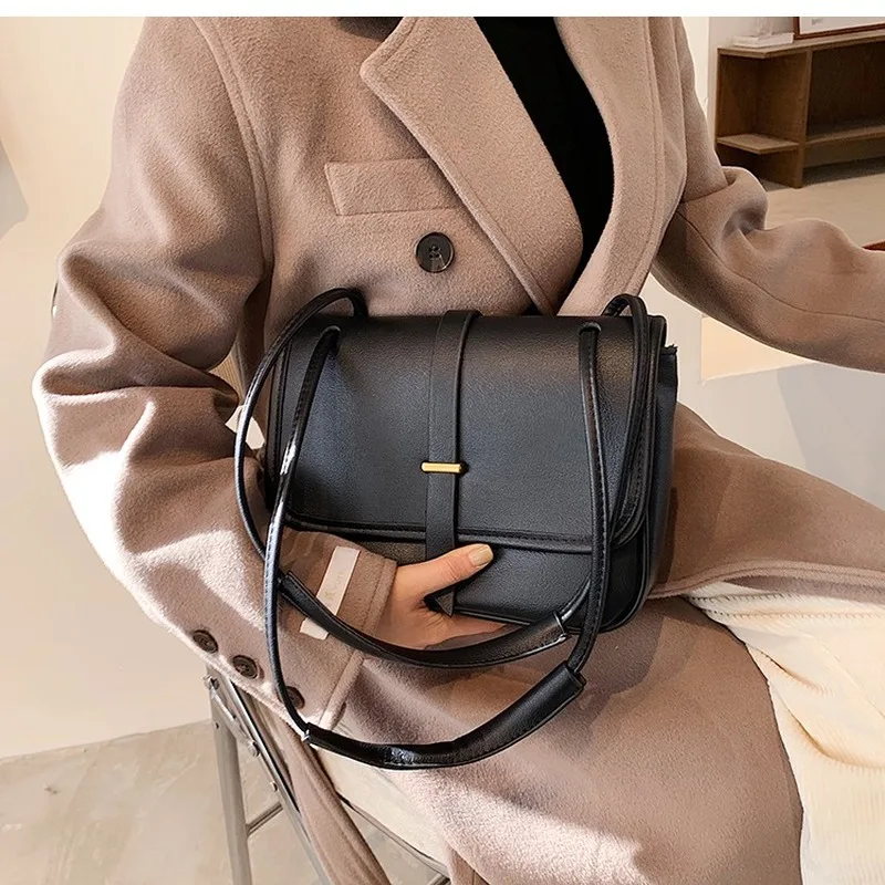 

2020 autumn and winter new fashion all-match messenger bag retro single shoulder small square bag brand designer PU female bag
