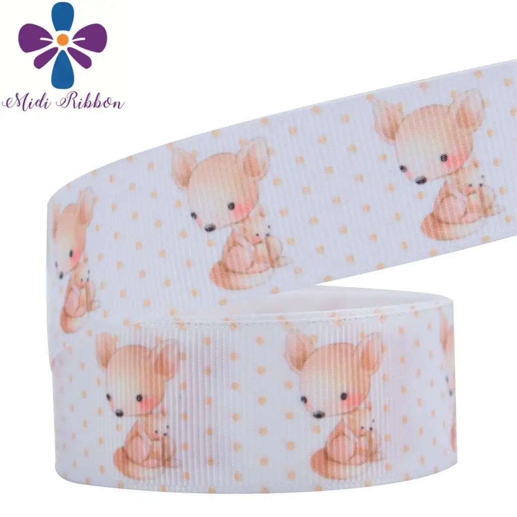 16 мм-75 мм Репсовая лента с принтом в виде слона и панды | Дом сад