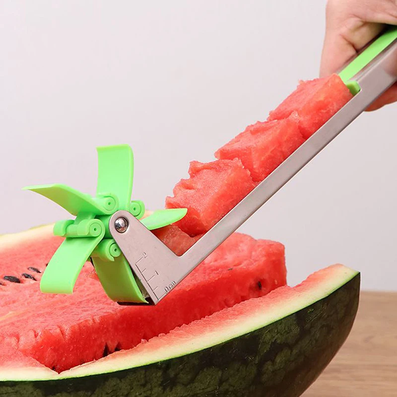 

Watermelon Slicer Cutter Melon Fruit Corer Stainless Steel Cutting Tool Windmill Cut Cube Machine Kitchen Decoration Accessories