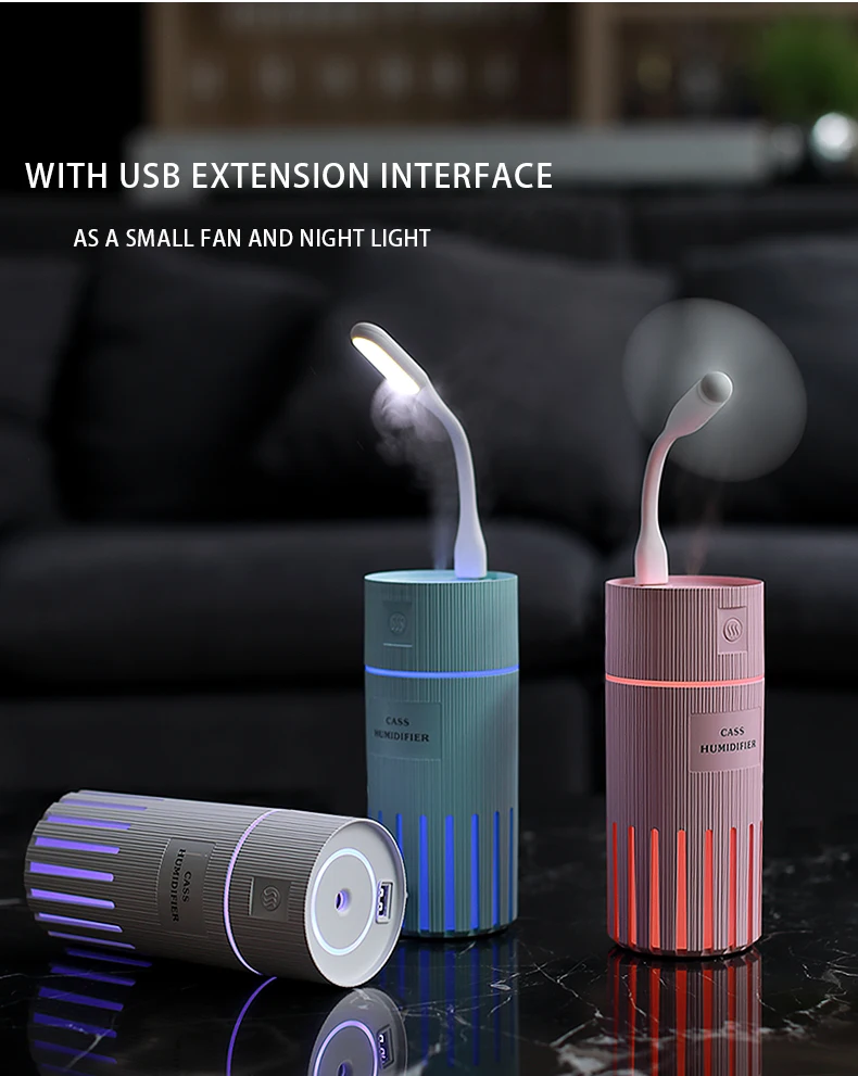 

Air humidifier usb interface micro fan and mist generator 320ML family car