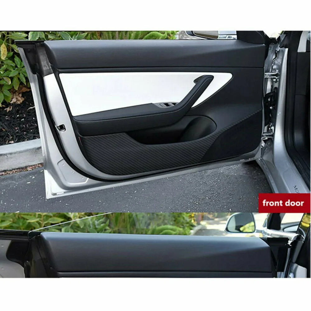 4 шт Анти Kick Pad Авто для Tesla модель 3 2017 2019 наклейка черный набор