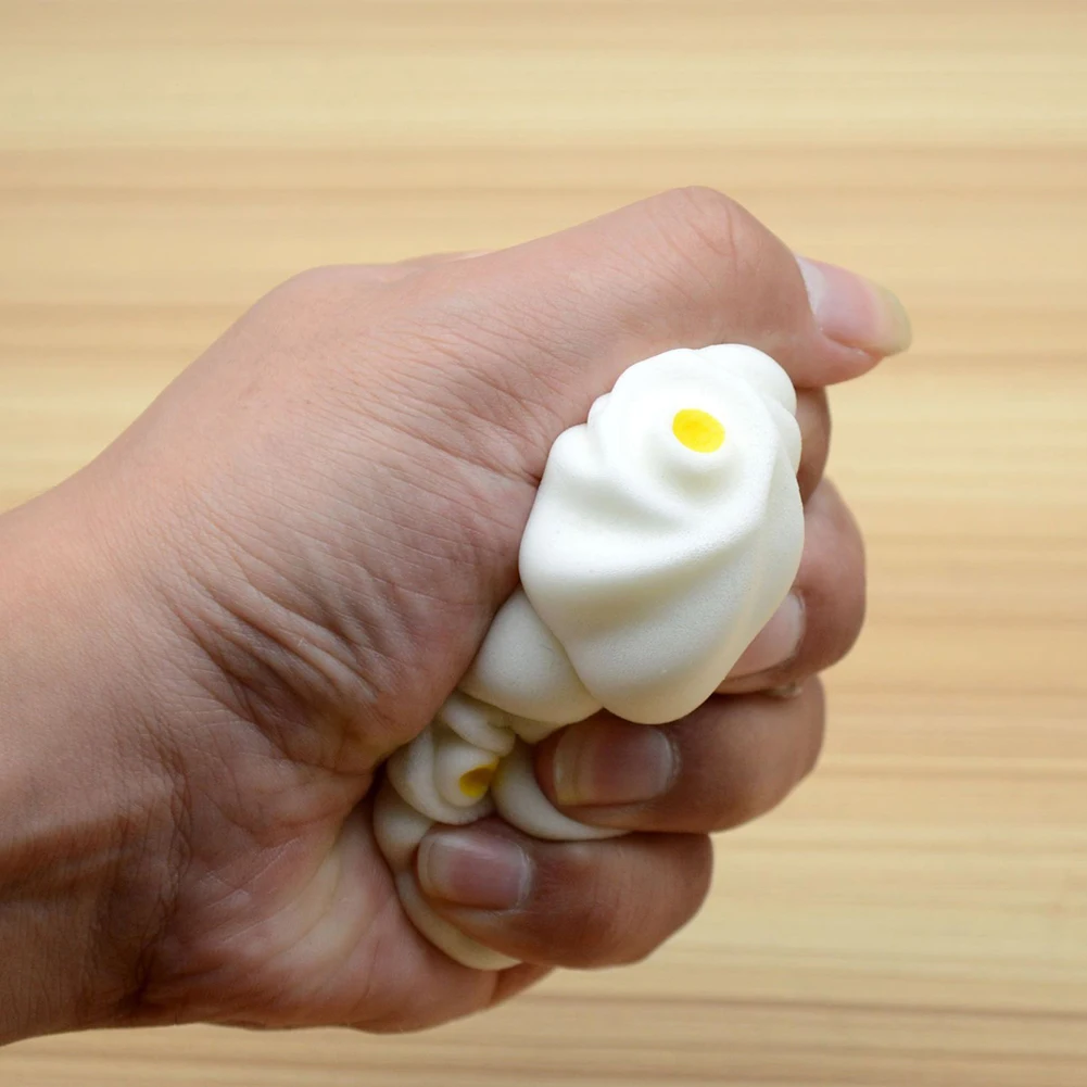 1Pc Simulation Steamed Bun Food Slow Rising Stress Reliever Kids Squeeze Toy Phone Strap Scented Relieve Funny Kid Gift | Игрушки и