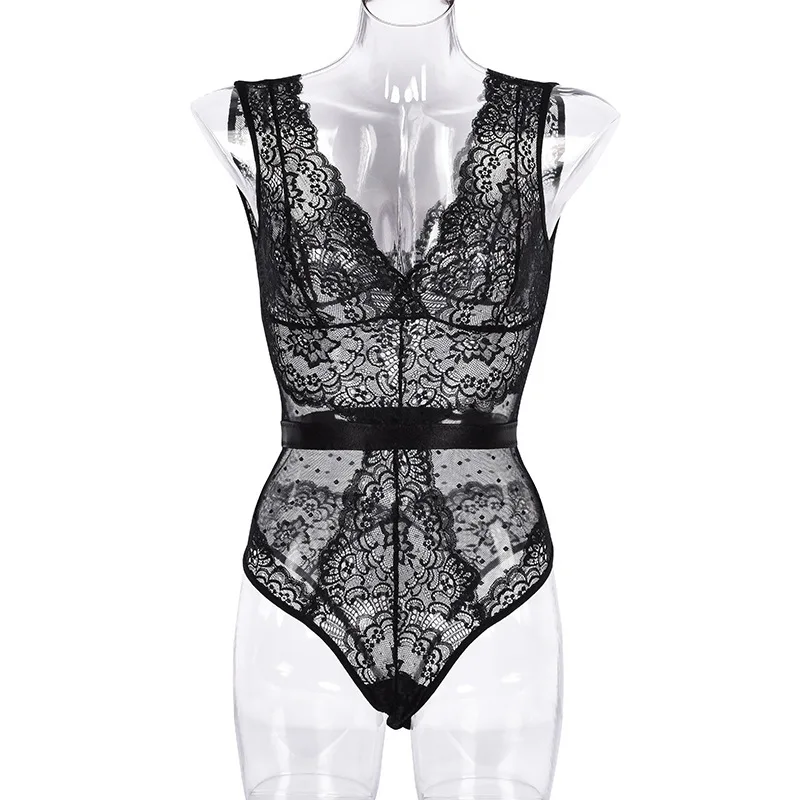 Женское Кружевное боди в горошек Летний комбинезон с цветочной вышивкой и