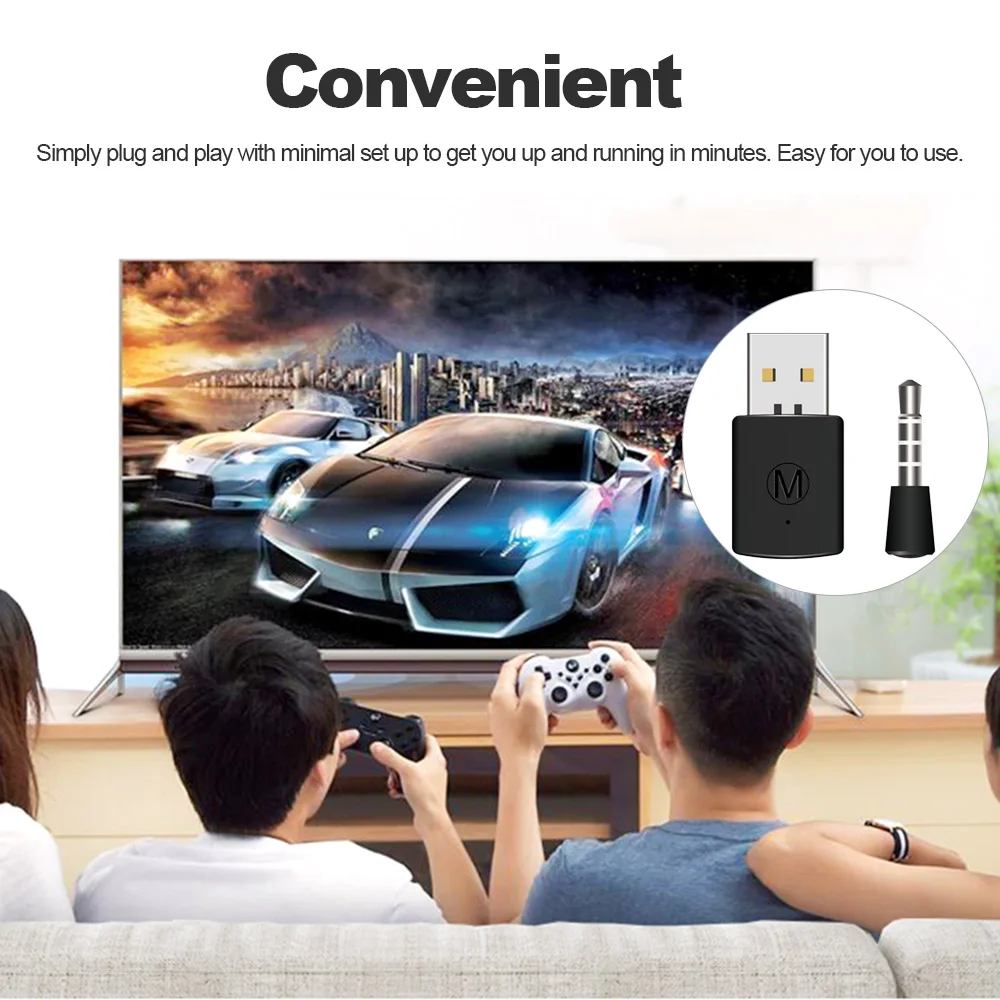 Bluetooth приемник адаптер для беспроводной гарнитуры наушников с микрофоном 4 0 USB PS4
