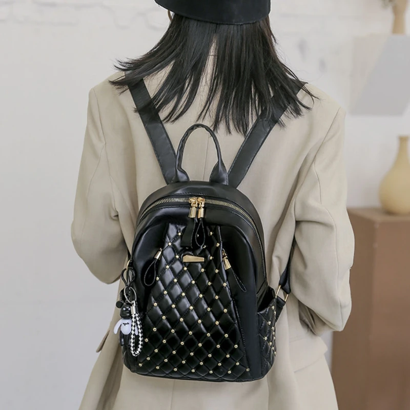

Vintage women backpack high quality leather backpack lady travel backpack shoulder bags school bags back pack mochila feminina