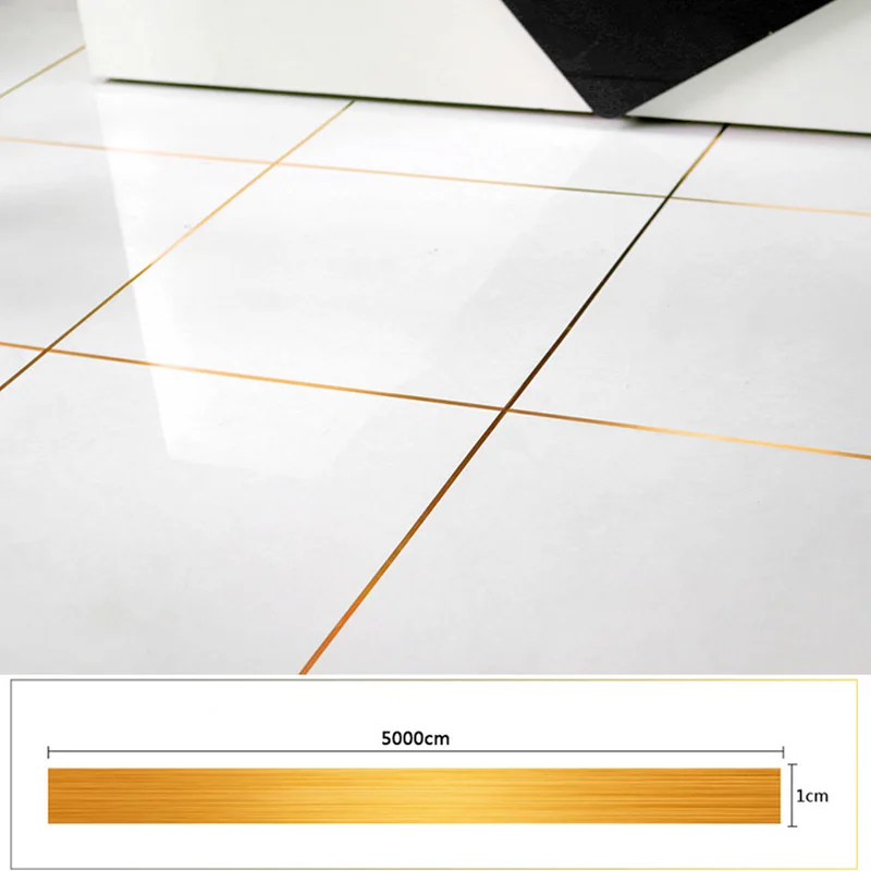 50 м Золотая настенная плитка пол зазор уплотнительная лента водонепроницаемая