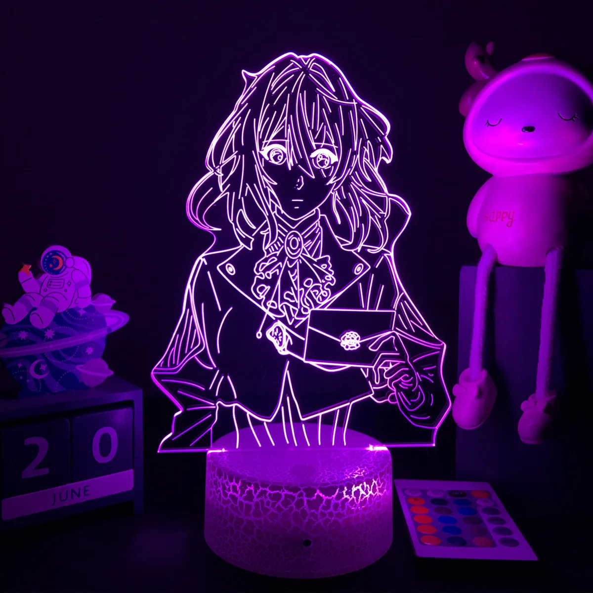 

3D Anime Lamp Violet Evergarden Night Light for Bedroom Decorative Room Nightlight Birthday Gift 3d Table Light Manga
