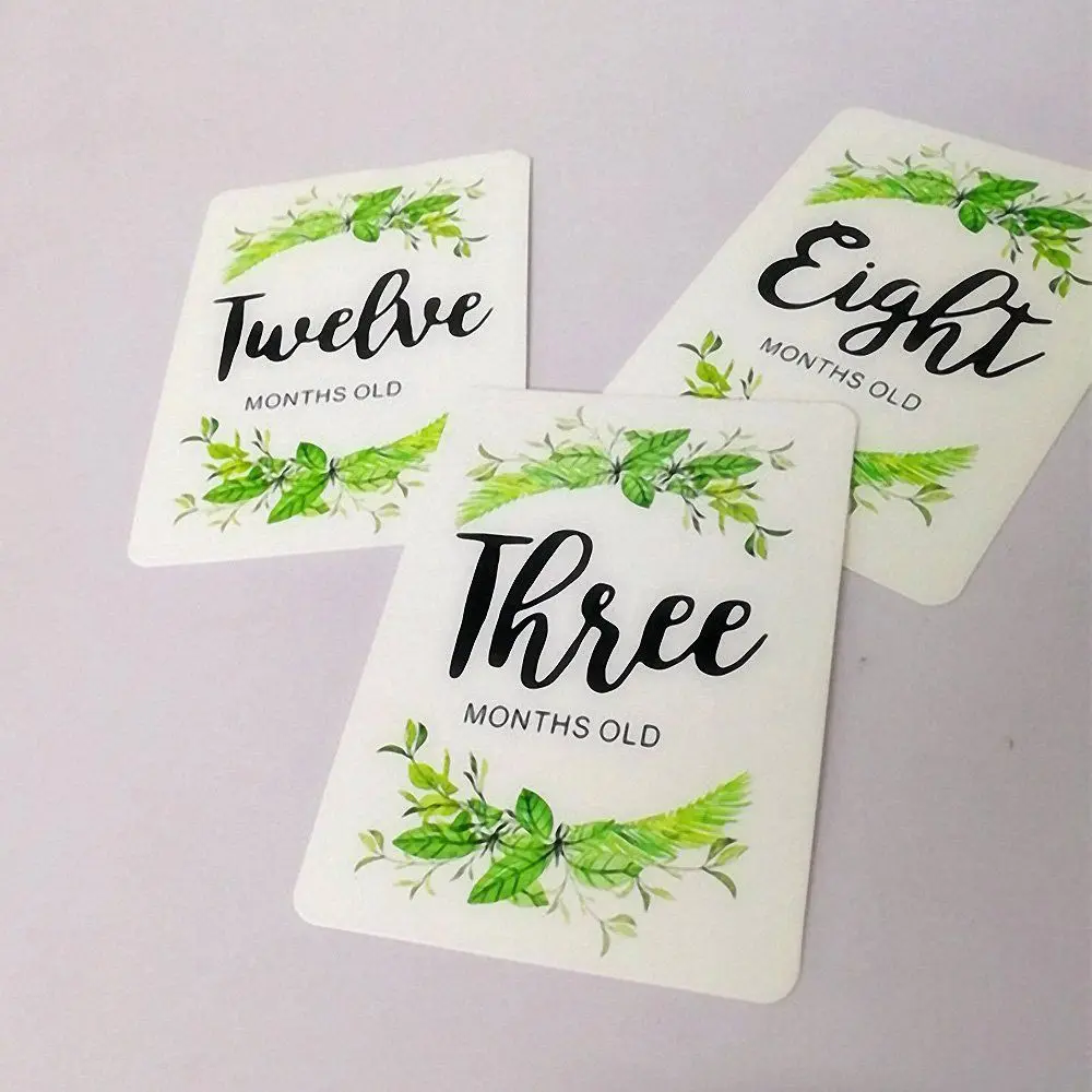 12 шт./компл. беременных новорожденных наклейки на каждый месяц мемориальная карточка для самоклеющиеся рост памятная карточка реквизит для фотосессии подарки на день рождения
