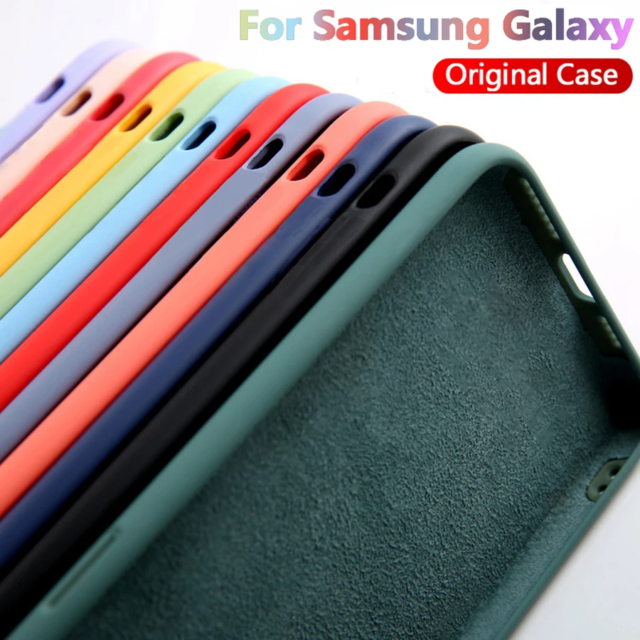 

Original Liquid Silicone Case For Samsung Galaxy S21/S20 Plus/Ultra/FE S10/S9/S8 Plus Note 20 Ultra/10 Pro/9/8 M51 A03S A22 A32