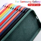 Оригинальный чехол из жидкого силикона для Samsung Galaxy S21S20 PlusUltraFE S10S9S8 Plus Note 20 Ultra10 Pro98 M51 A03S A22 A32