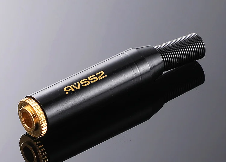 Штекер для стереонаушников AVSSZ S3.5-BG/S3.5R-WG/AF4.4-BG, 3,5 мм, маленький, трехжильный, черный, позолоченный, для ремонта аудио аксессуаров, 1 шт.