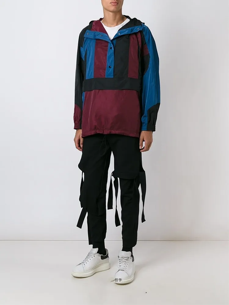 Мужская одежда Парикмахерская модная лента в комплекте повседневные брюки