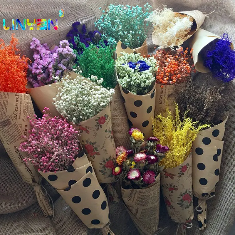 Натуральный сушеный цветок 1 упаковка букет искусственные цветы Декор