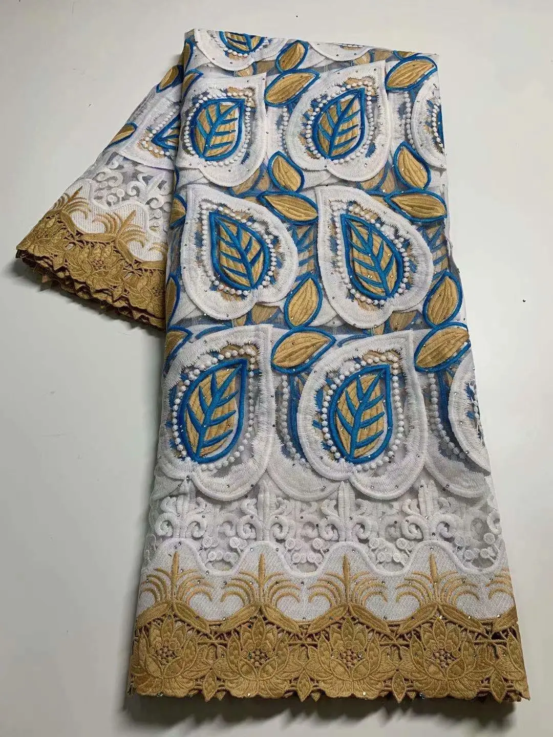 

2021 Высококачественная Тюлевая вышивка, африканский гипюр, кружево, блестящие камни, французская сетчатая кружевная ткань, нигерийский шнур...