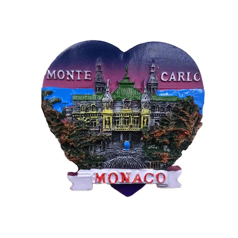 Monaco Украшение для дома, магнитная наклейка на холодильник, всемирно известный город, туристический, живописные места, Мадрид, Испания, магнитная паста - Цвет: Monaco