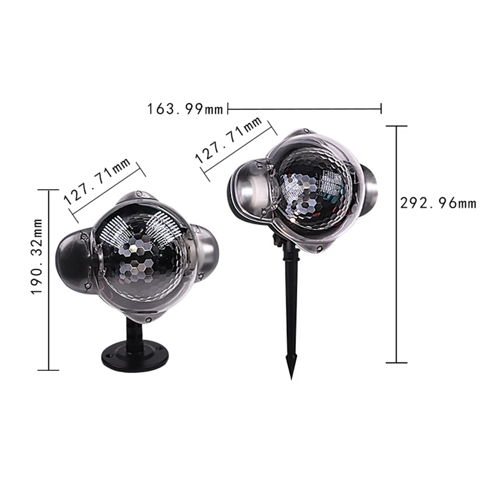 Рождественская Снежинка светодиодная проекционная лампа IP65 Водонепроницаемый