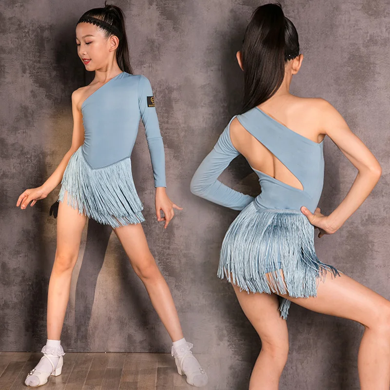 

NEW Fringe Latina Dance Dress Girls Performance Costume Salsa Outfit Ballroom Practice Wear Tap Dancewear Designer Clothes