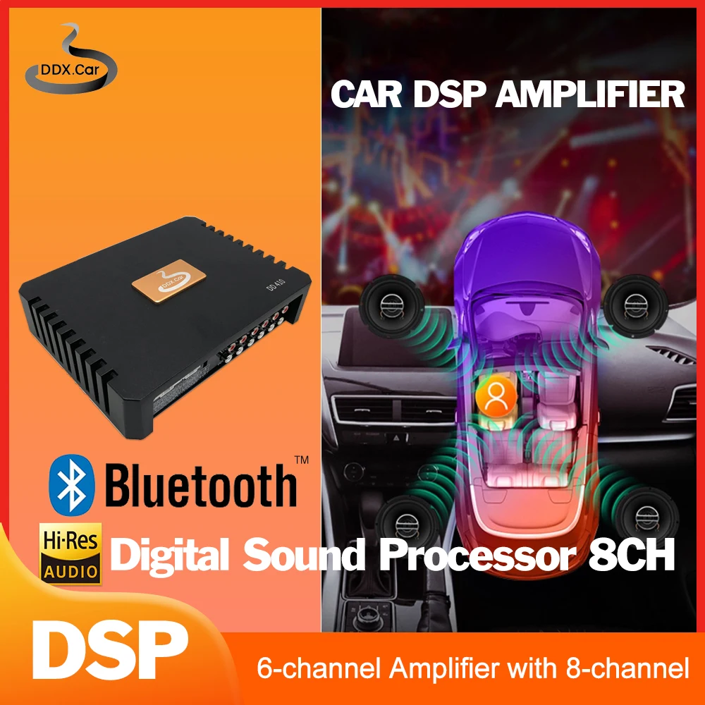 

Car Processor Amplifier 8 Channels Digital Equalizer Bluetooth 5.0 Player For Audio Hifi System