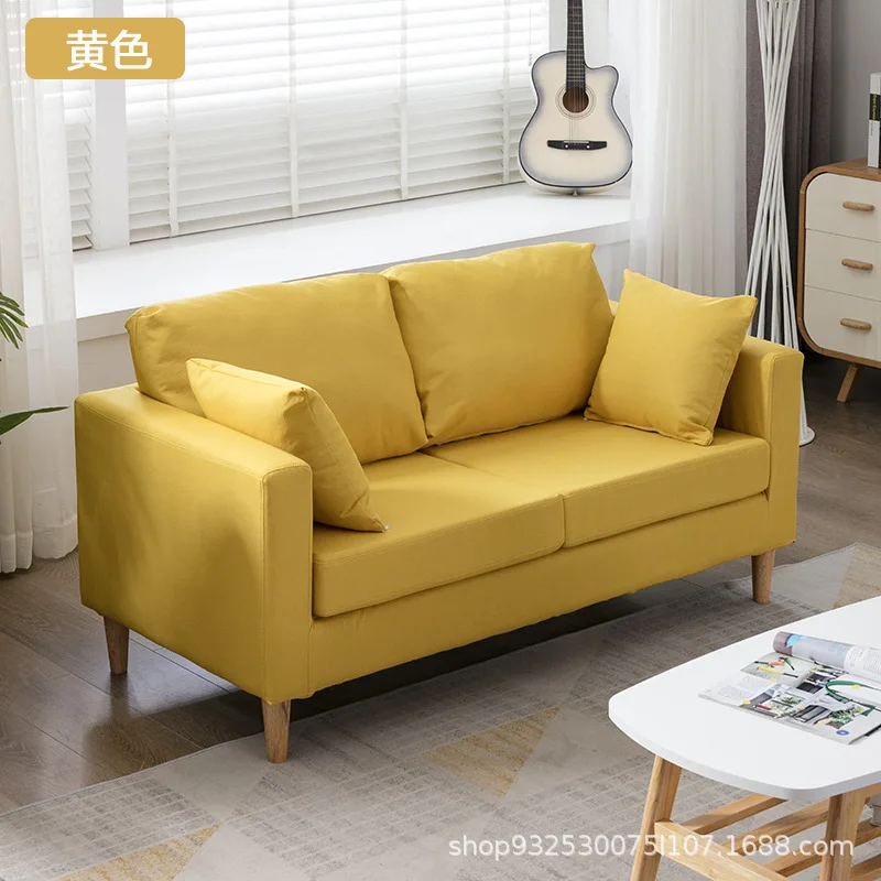 

125CM FABRIC SOFA SMALL FAMILY LIVING ROOM MODERN SIMPLE DISASSEMBLED DOUBLE SIMPLE RENTAL CLOTHING STORE SOFA MODERN FURNITURE