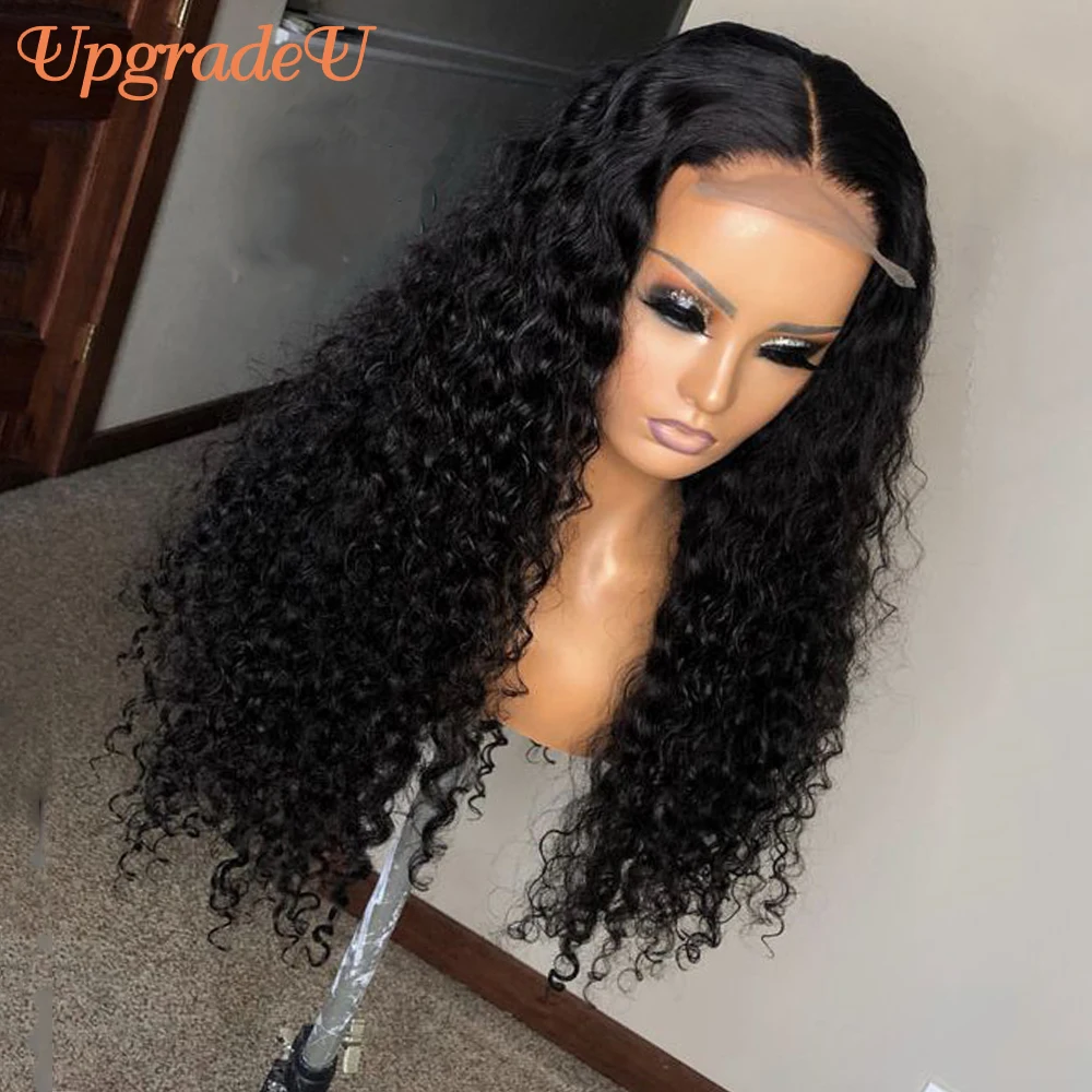 UpgradeU Deep Wave Frontal Wig HD Lace Frontal Wig 13x6 Deep Curly Human Hair Wigs Brazilian Full Lace Human Hair Wig Sale Remy