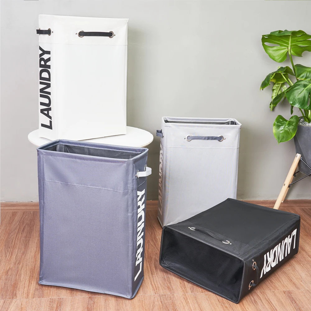 Shushi Модная тонкая водостойкая сумка для стирки белая складная корзина грязного
