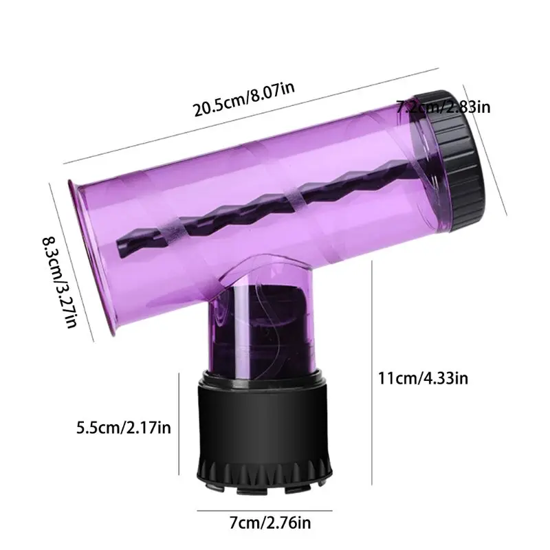 

A0ND Blowing Curly Hair Wind Hood Rotating Roller Portable Hair Dryer Wind Hood