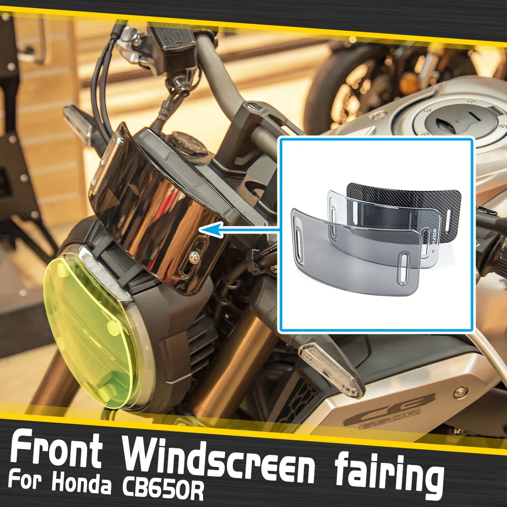 

Лобовое стекло мотоцикла CB 650R, CB 650 R дефлектор ветрового стекла, из углеродного волокна, для 2019, 2020, 2021, Honda CB650R, аксессуары