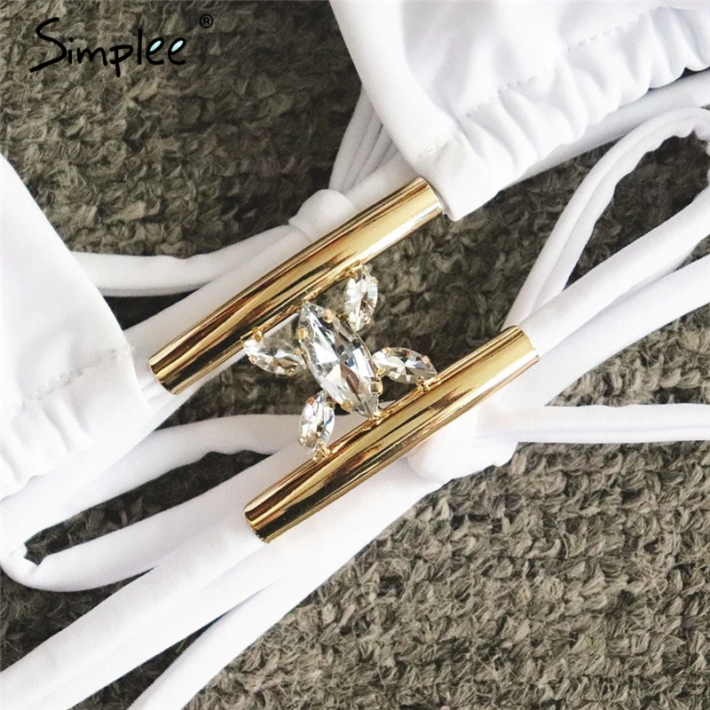 Simplee купальник женский sexy бикини бандаж купальный костюм Стринги летние |