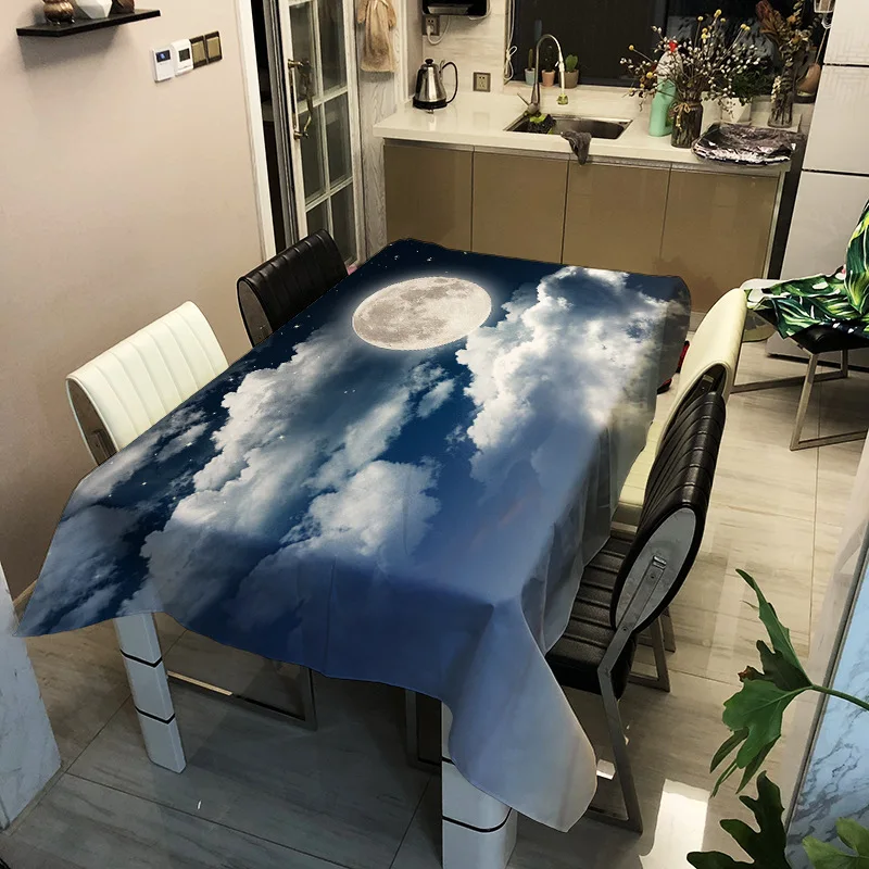 

European and American style random printing pattern washable decorative household waterproof tablecloth