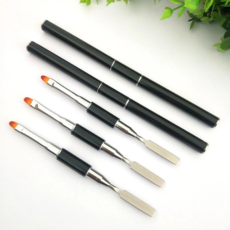 

Nail Art Phototherapy Pen Double Head Dual Purpose Take The Glue Pen With Color Embossing Stick Stainless Steel Nail Tools