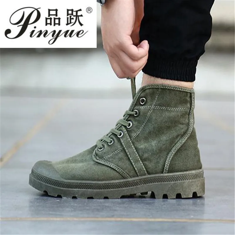 Туфли мужские высокие из денима на шнуровке повседневные износостойкие