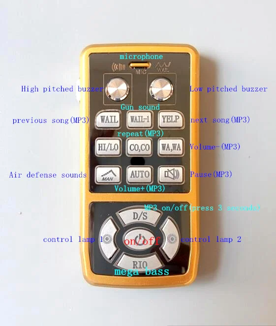 AS940 400 Вт беспроводной пульт дистанционного управления Автомобильная сирена
