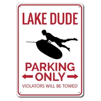 lake dude sign metal tin sign metal signlake dude gift lake lover gift lake man cave sign lake decor lake parking