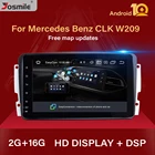 Автомобильный мультимедийный плеер, 2 din, Android 10, GPS, для Mercedes Benz CLK W209 W203 W463 W208, головное устройство, радио, стерео, аудио, навигация, DSP