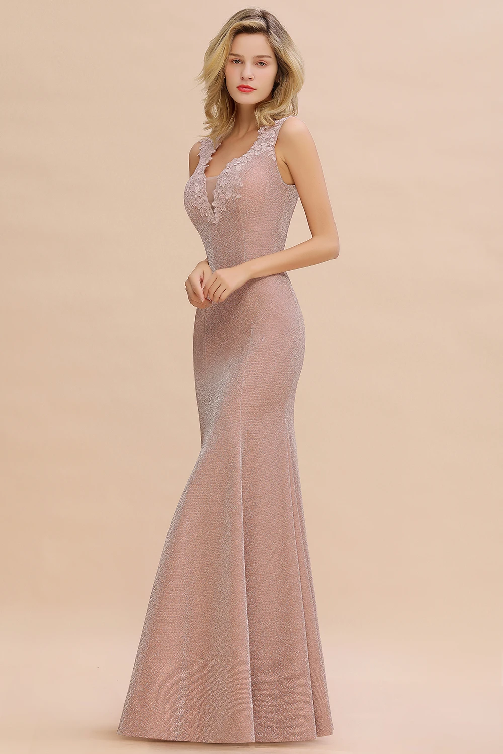 Robe De Soiree New Glitter Fabric Long Evening Dresses V-Neck Zipper Gown Formal Real Photos Vestidos Elegantes | Свадьбы и