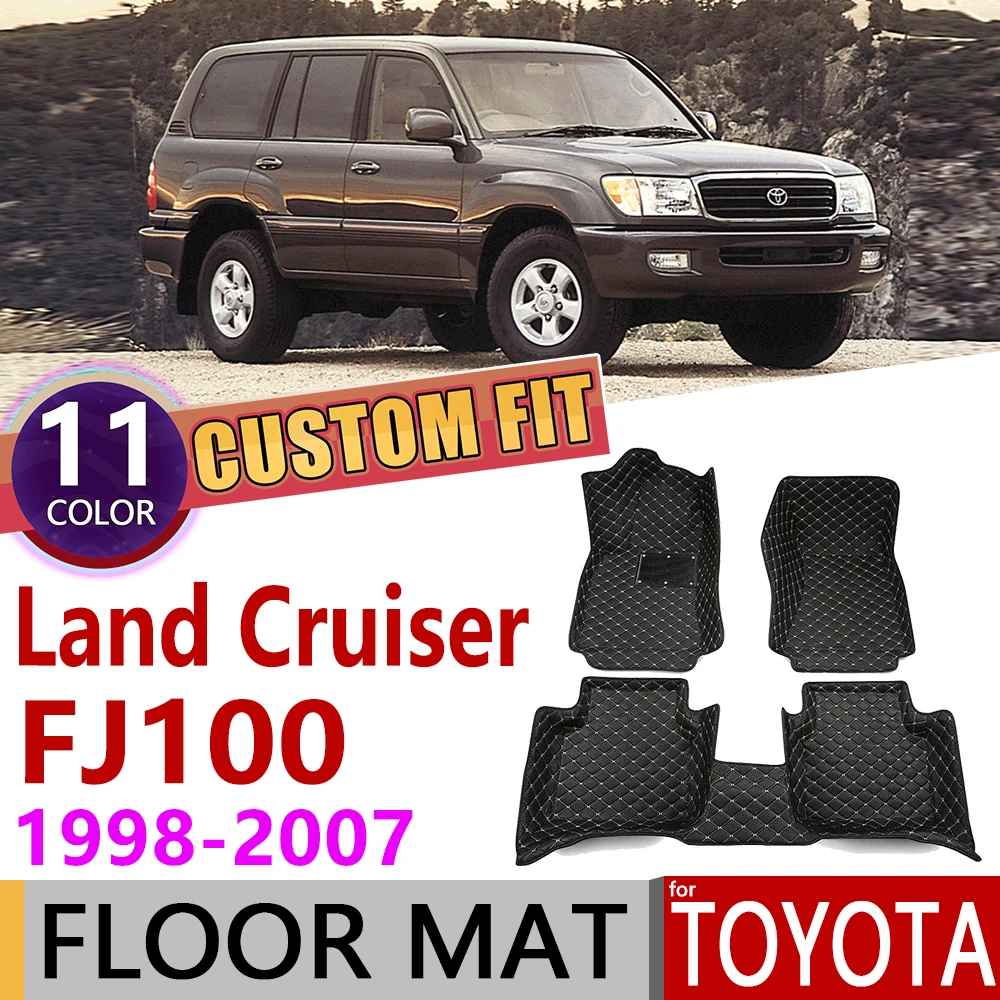 Кожаные автомобильные коврики на заказ для Toyota Land Cruiser 100 LC100 J100 1998 ~ 2007 5 мест
