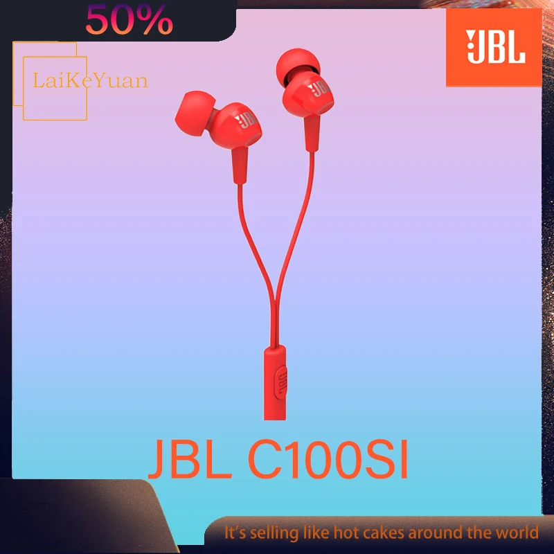 

JBL C100Si 3.5mm Wired Stereo Earphones Deep Bass Music Gaming Earbuds Sports Headset Hands-Free Call with Mic