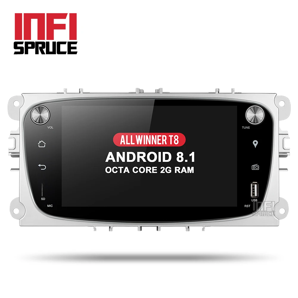 Android 8 1 автомобильный dvd для Ford focus Mondeo S max smax Kuga c 2009 2010 2011 с радио gps медиаплеер 1024*600